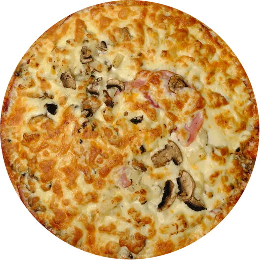 Ham, Mushrooms & Pineapple Pizza